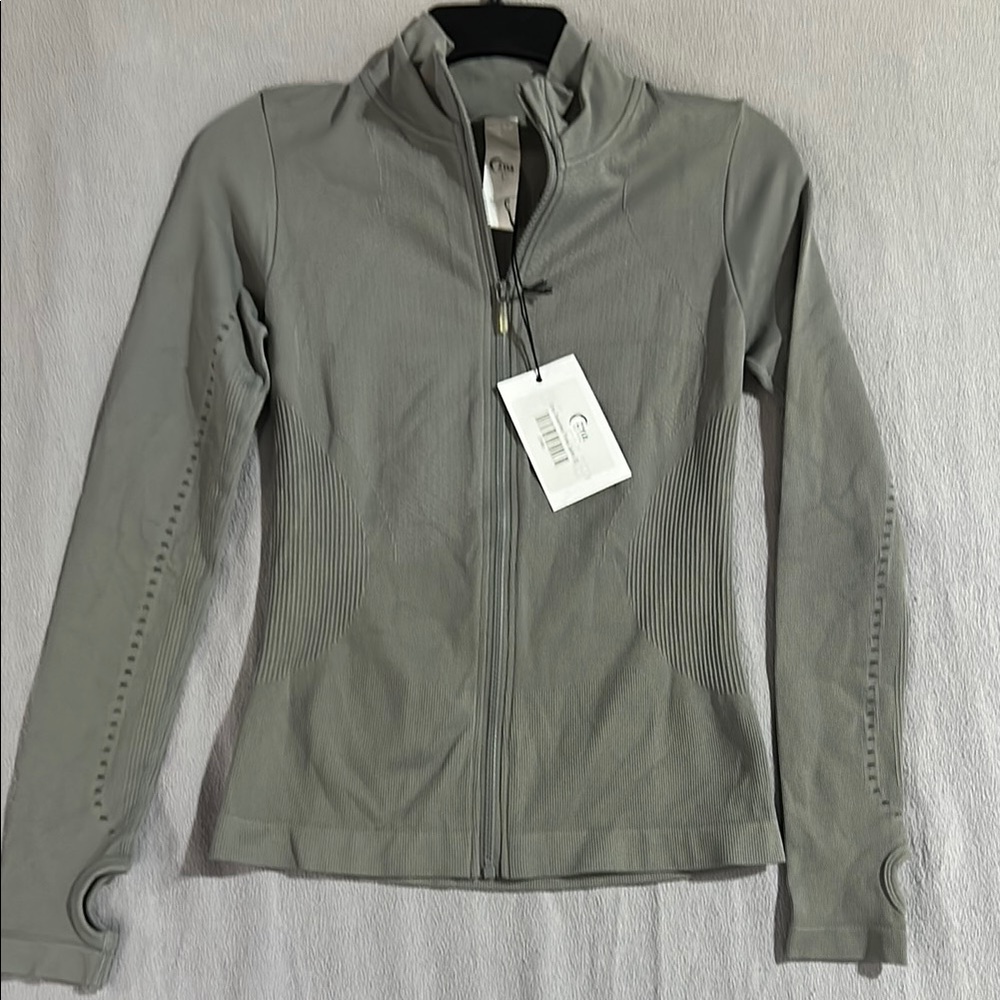 NEW Zyia Women's Gray Seamless pocket Jacket - S